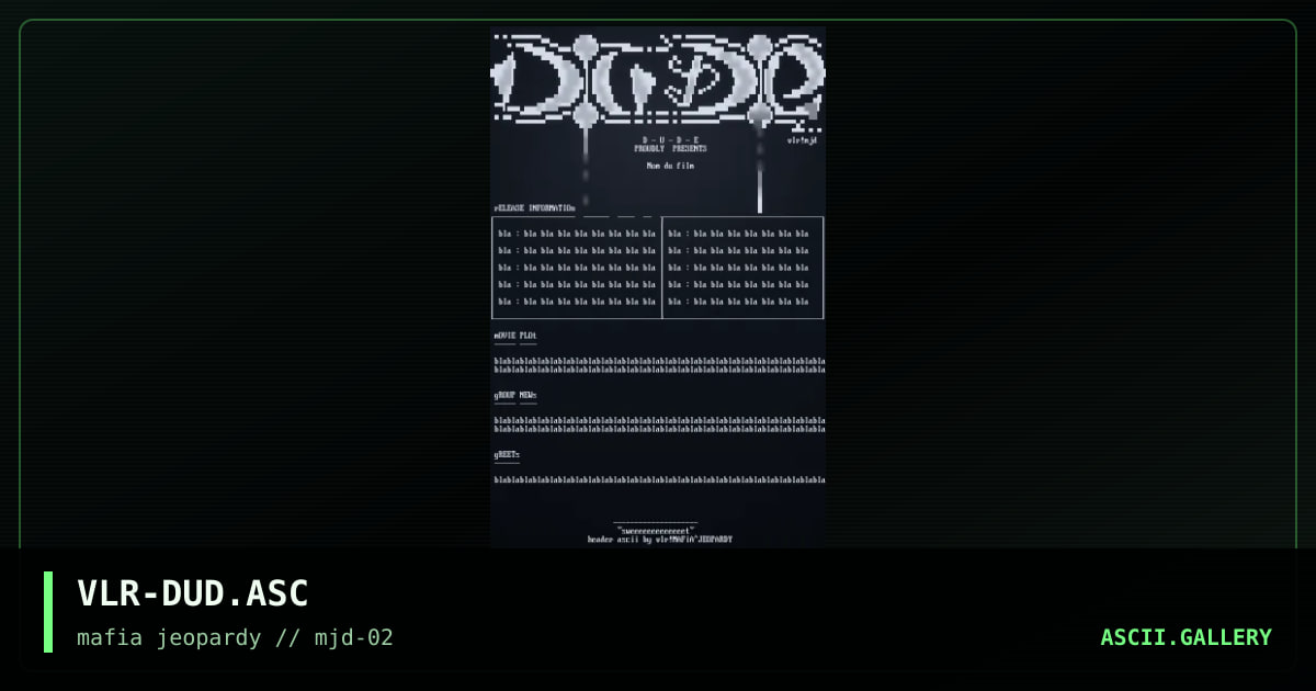 VLR-DUD.ASC, by villeret, 2002