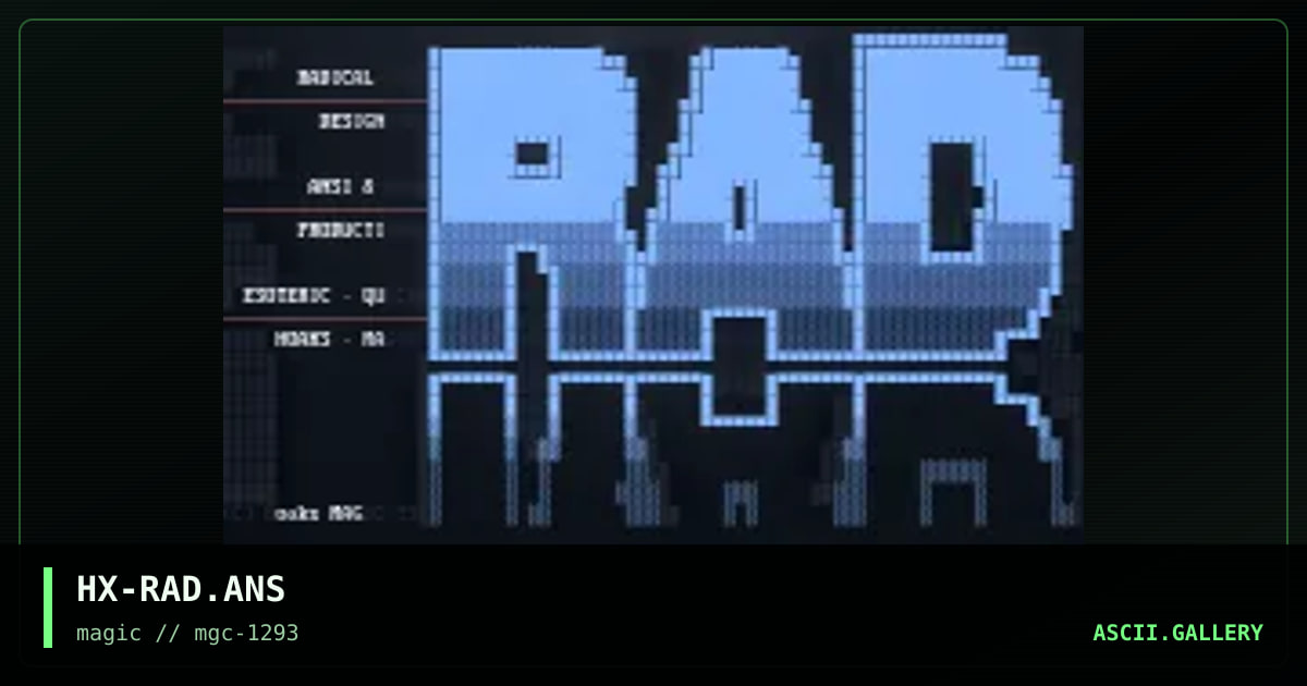 HX-RAD.ANS, by hoaks, 1993