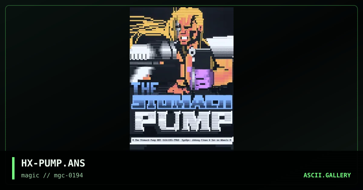 HX-PUMP.ANS, by hoaks, 1994