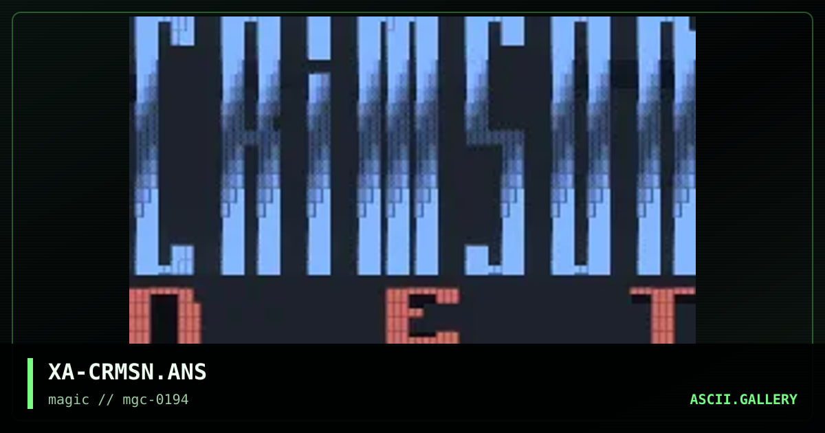 XA-CRMSN.ANS, by xaxisian, 1994
