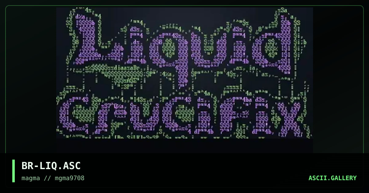 Liquid Crucifix, by blackrain, 1997