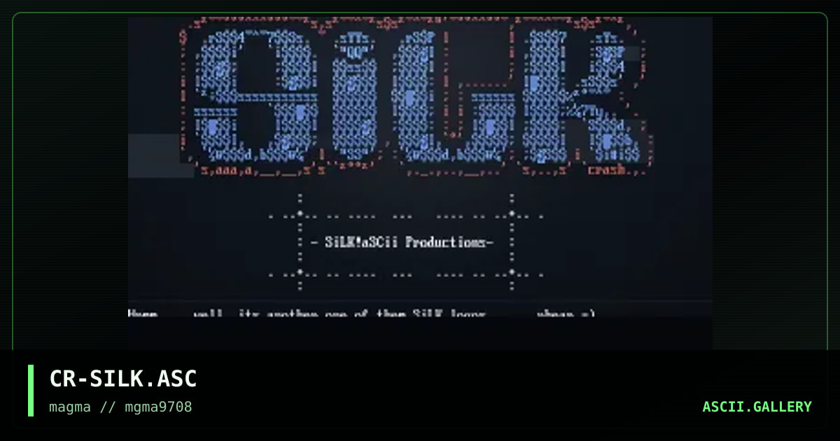 SiLK Logo, by crash, 1997