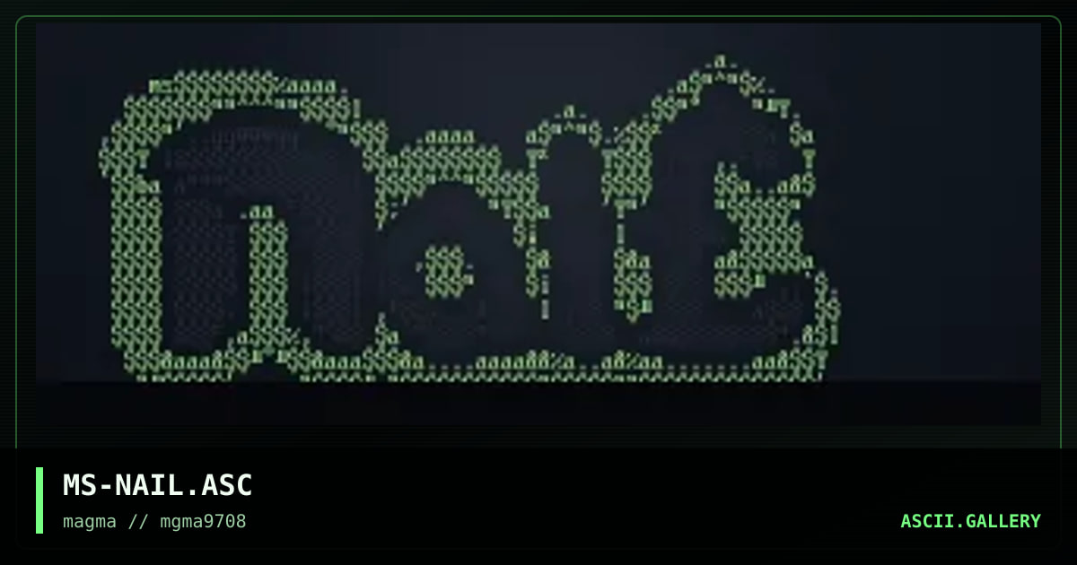 nail, by mustafa sied, 1997