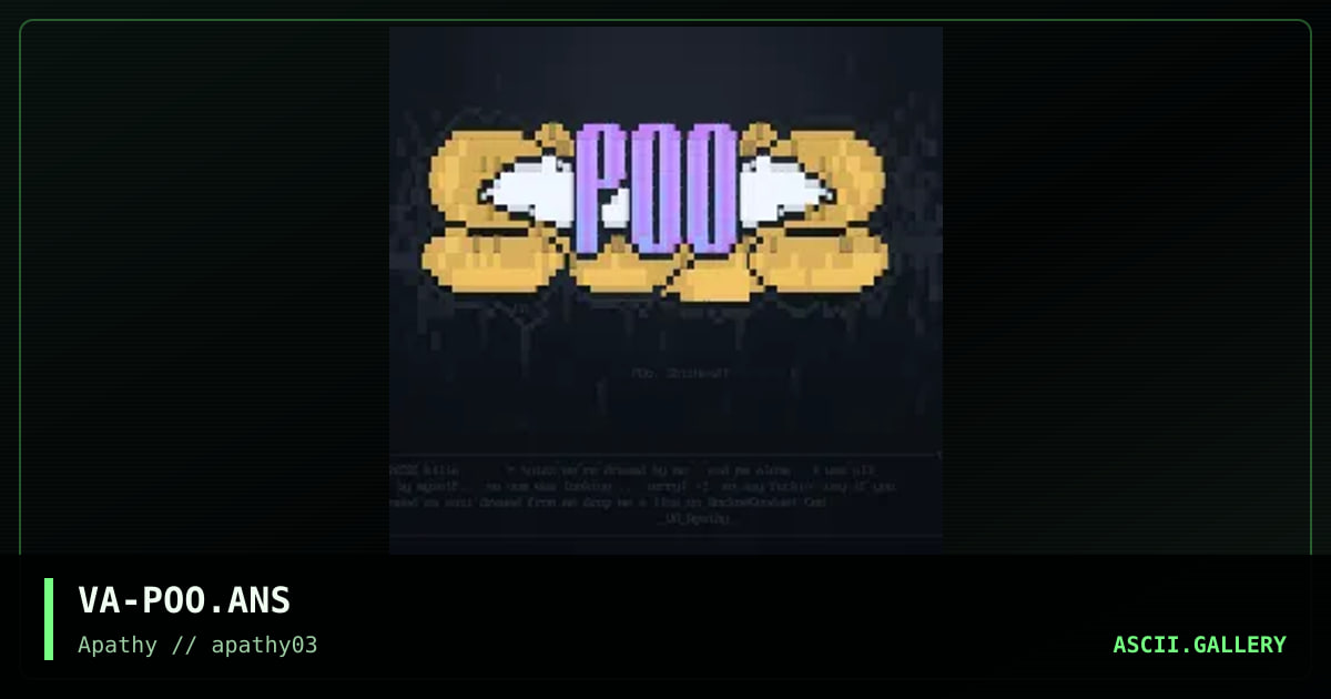 Poo, by vassago, 1995