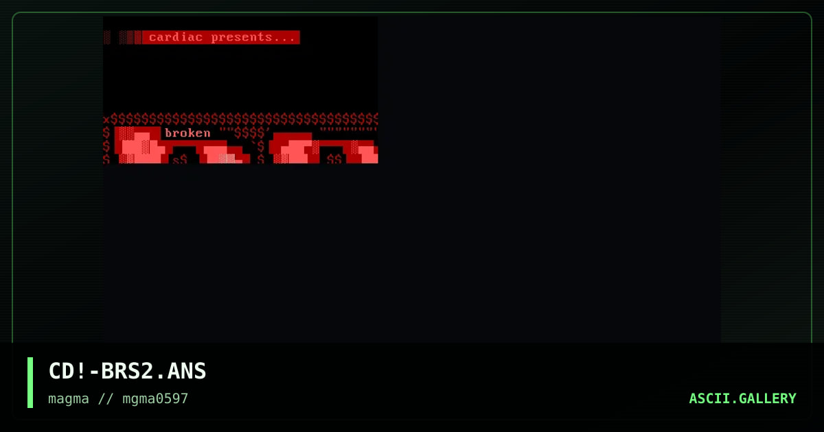 broken remnants of society font #1, by cardiac, 1997