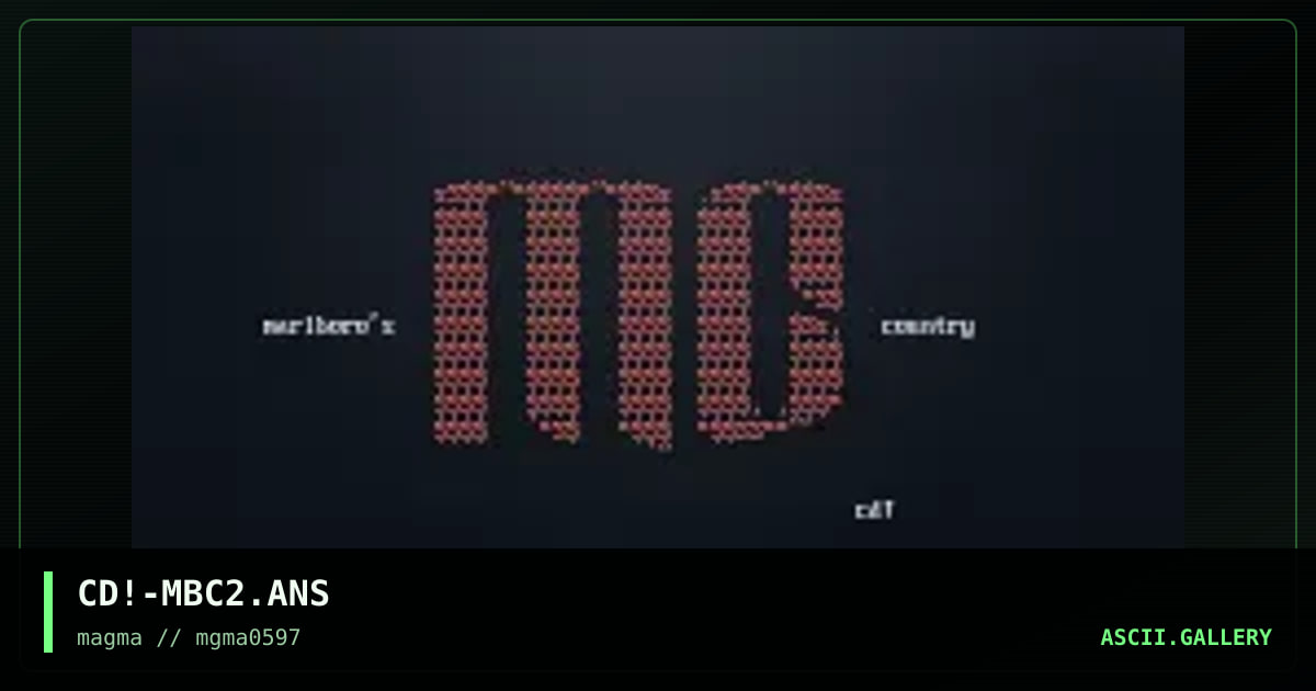 marlboro's country font #2, by cardiac, 1997