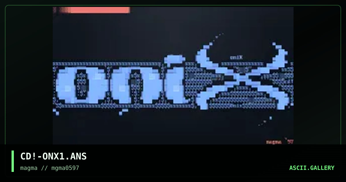 oniX font #1, by cardiac, 1997