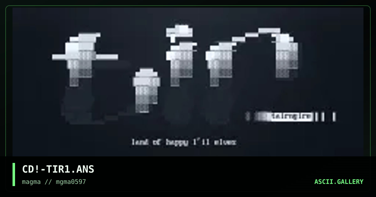 tir tairngire font #1, by cardiac, 1997