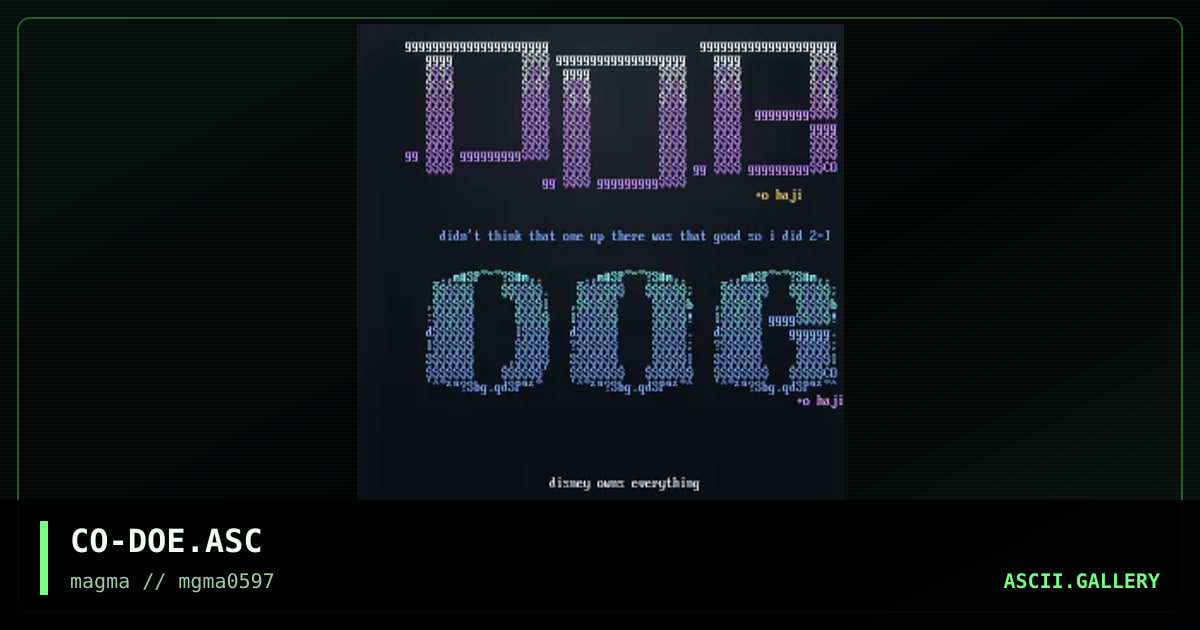 CO-DOE.ASC, by concisis, 1997