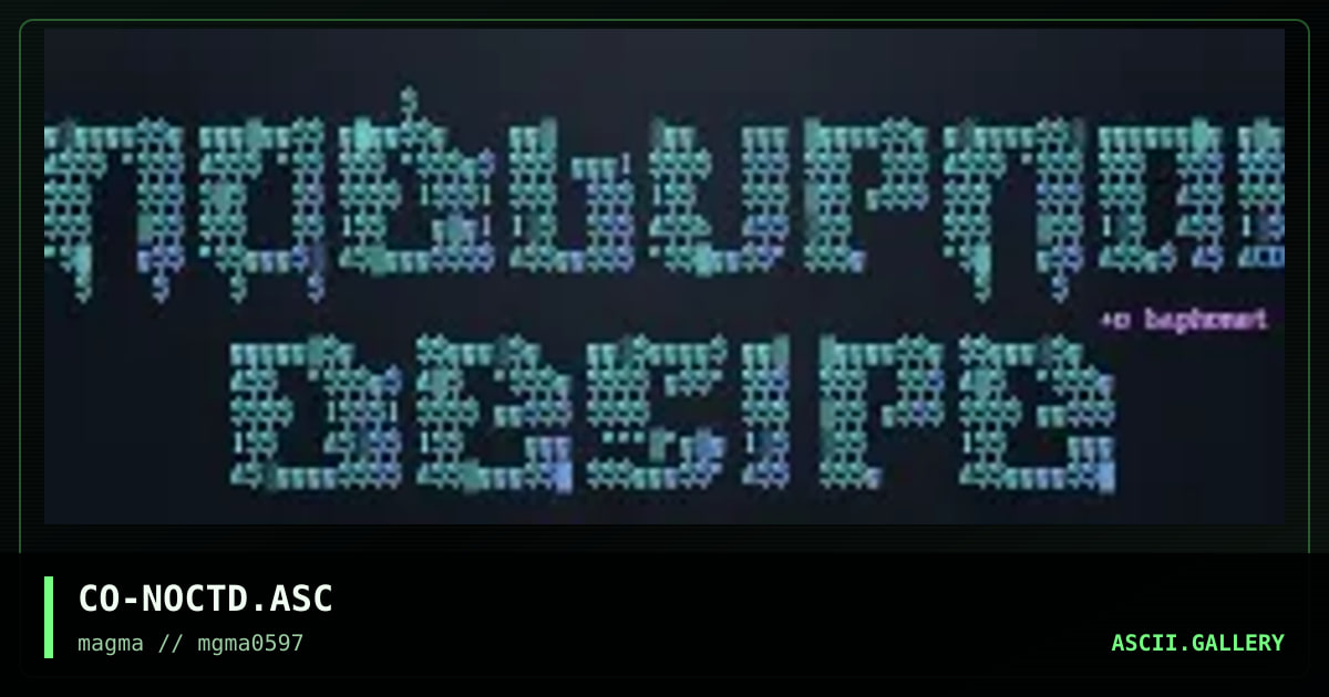 CO-NOCTD.ASC, by concisis, 1997
