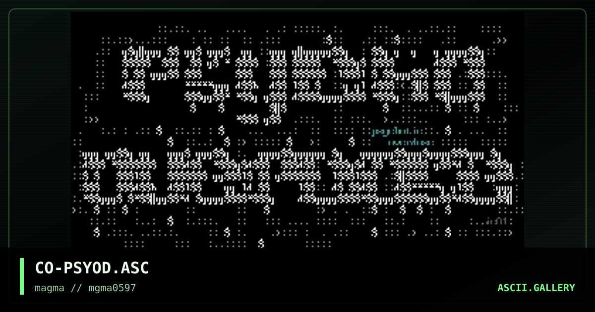 CO-PSYOD.ASC, by concisis, 1997