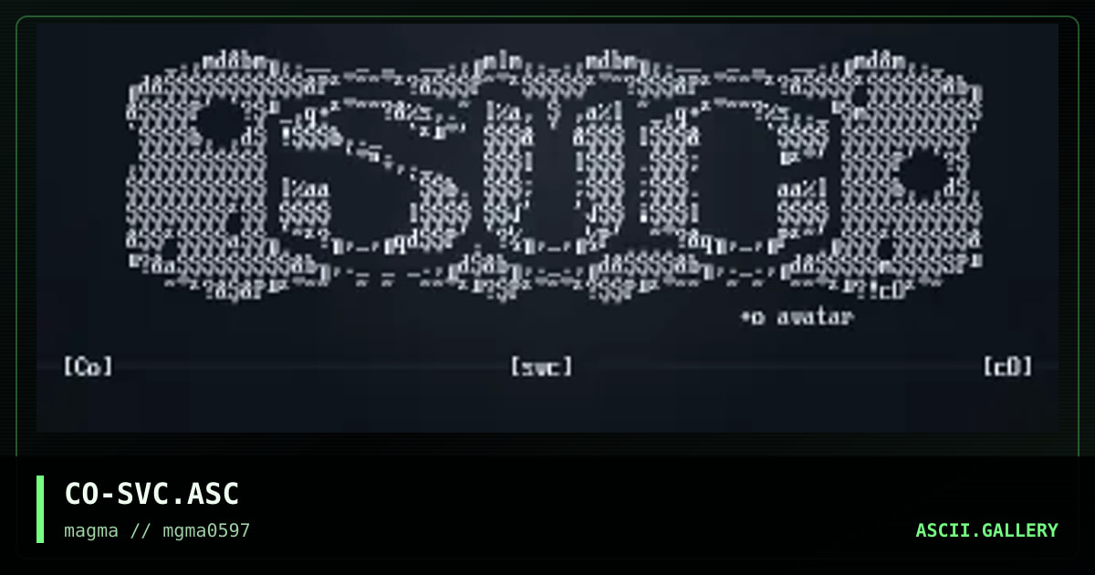 CO-SVC.ASC, by concisis, 1997