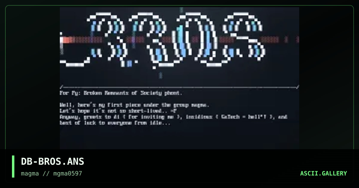 DB-BROS.ANS, by ded bob, 1997