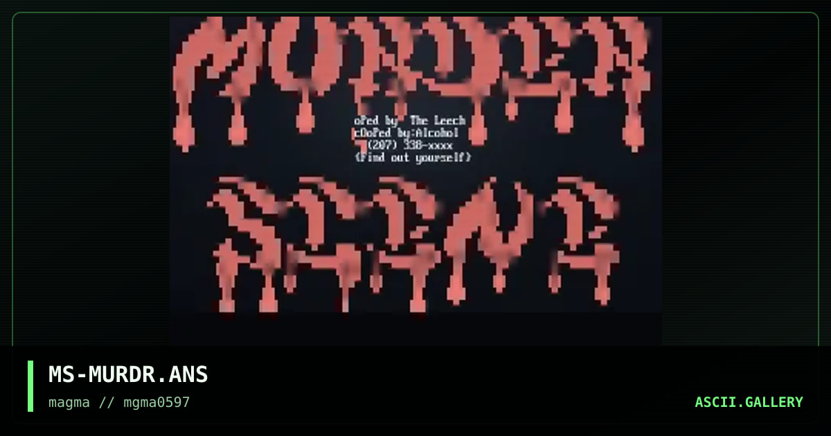 Murder Scene, by mustafa sied, 1997