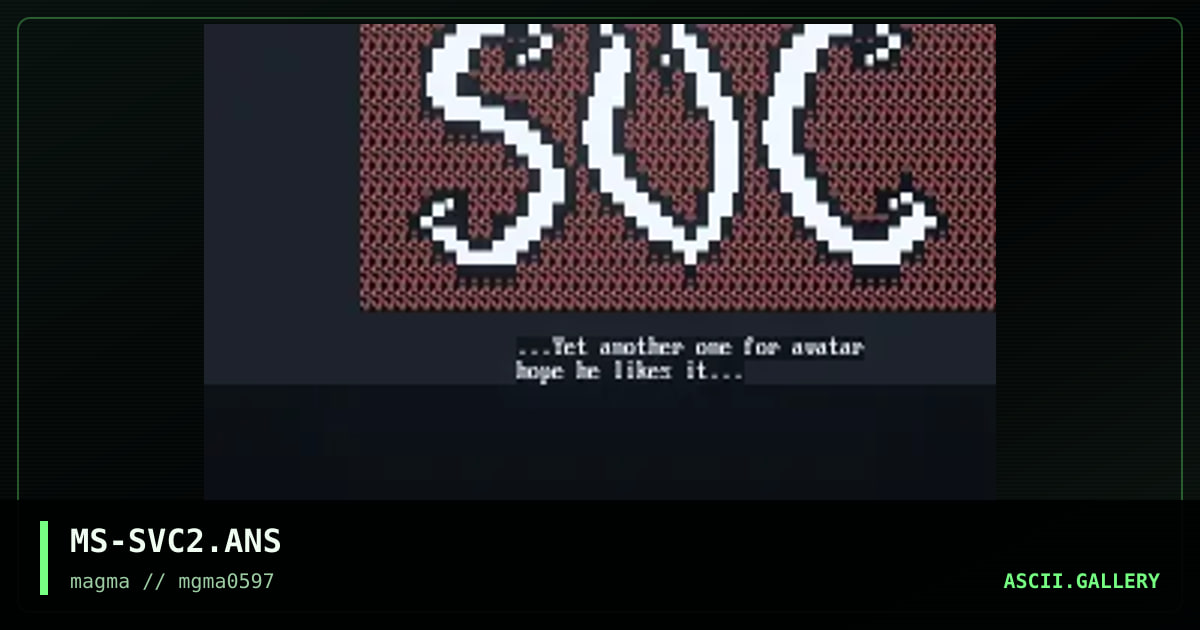 MS-SVC2.ANS, by mustafa sied, 1997