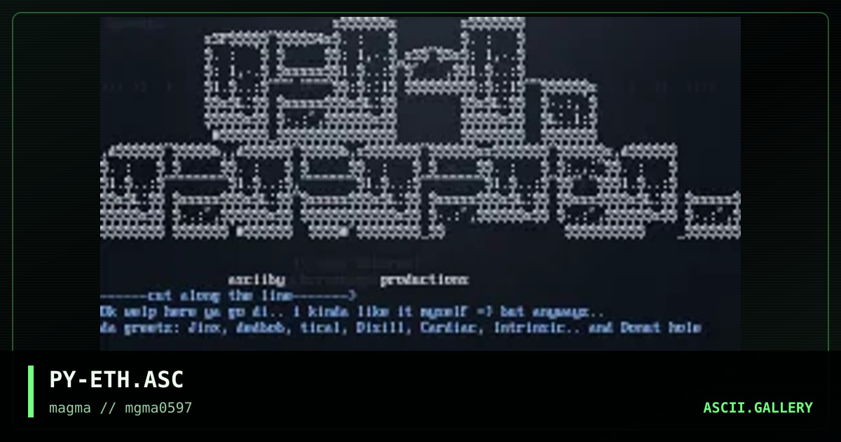 PY-ETH.ASC, by pyhrrus, 1997