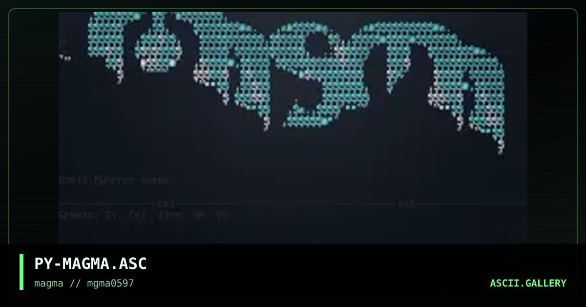 PY-MAGMA.ASC, by pyhrrus, 1997