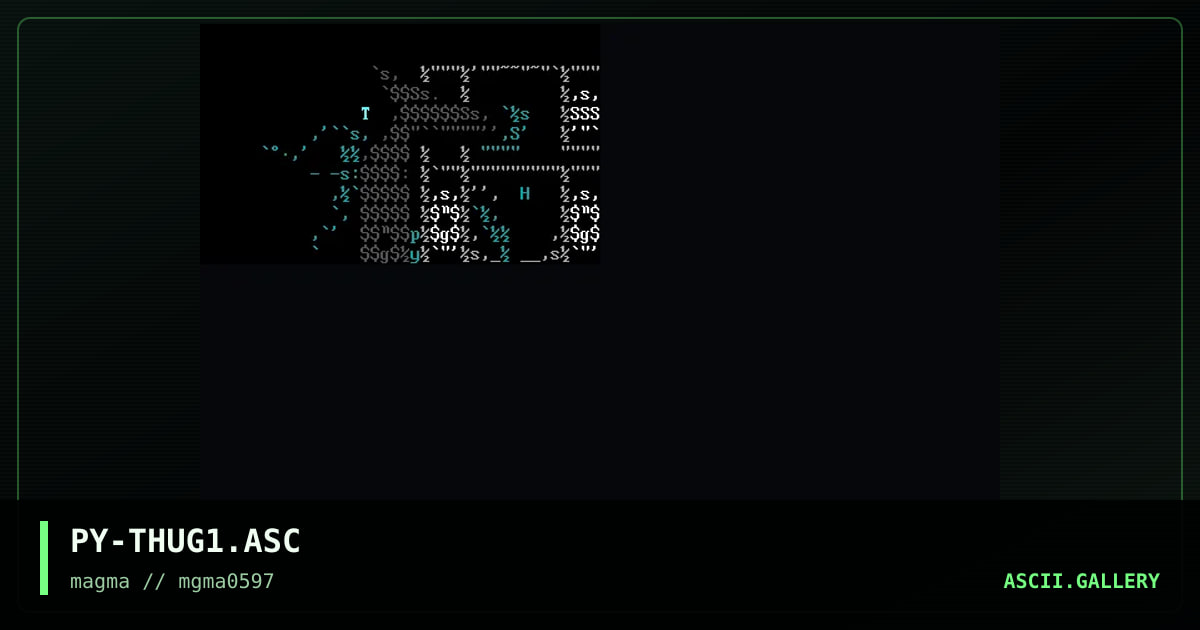 PY-THUG1.ASC, by pyhrrus, 1997