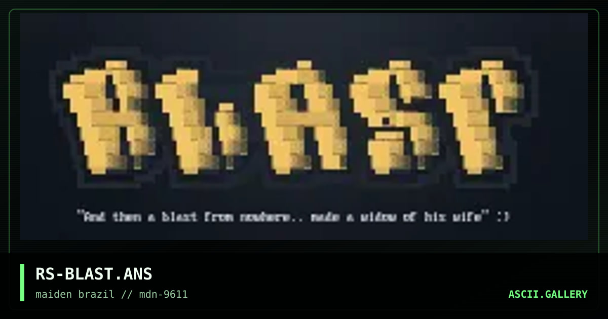 blast logo, by rorshack, 1996