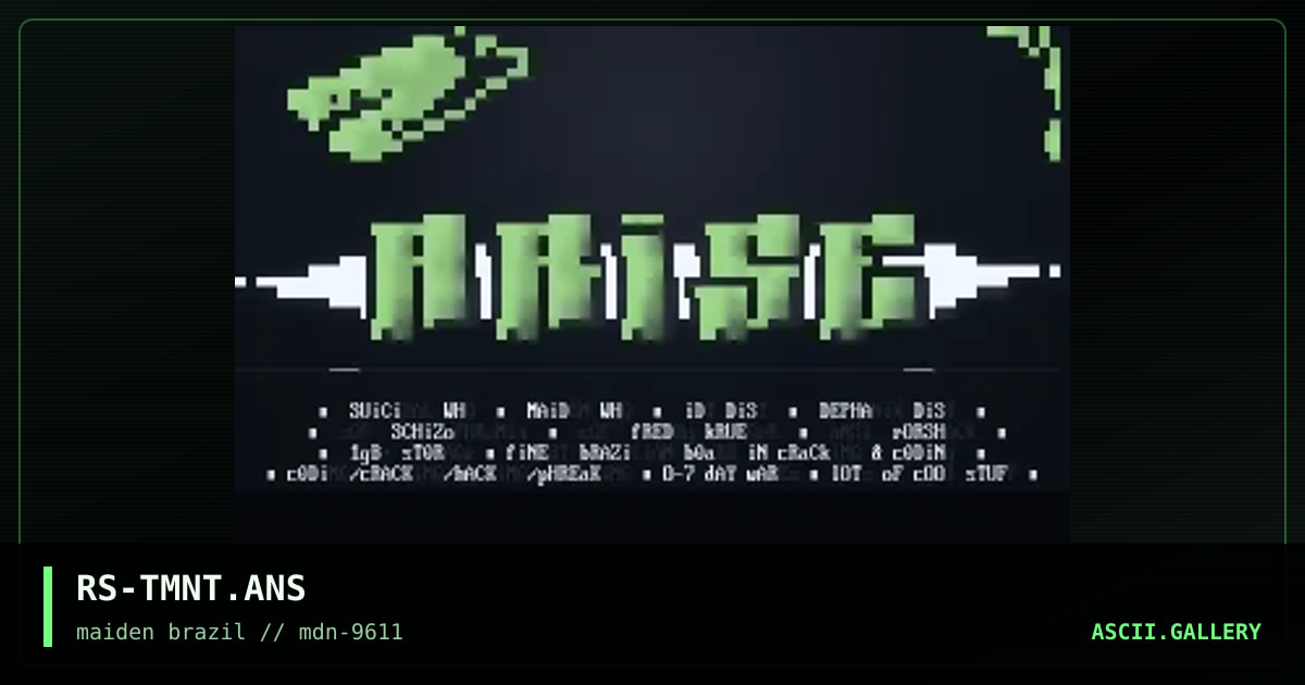 arise mutant ninja turtl3s, by rorshack, 1996