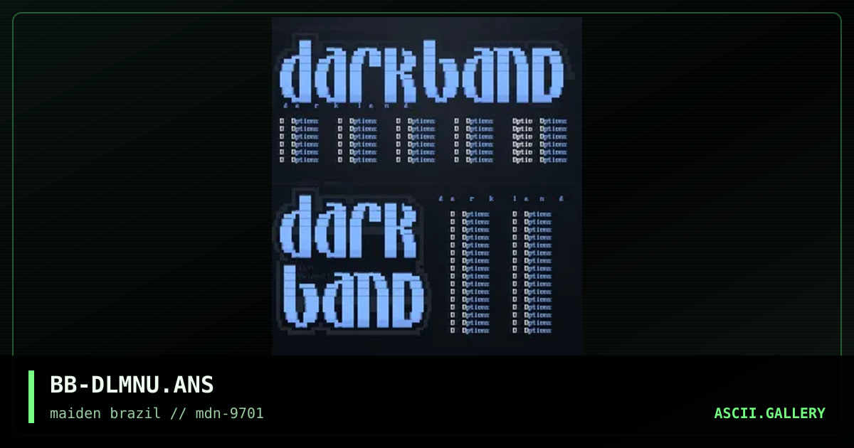 Dark Land (menu), by bugs bunny, 1997