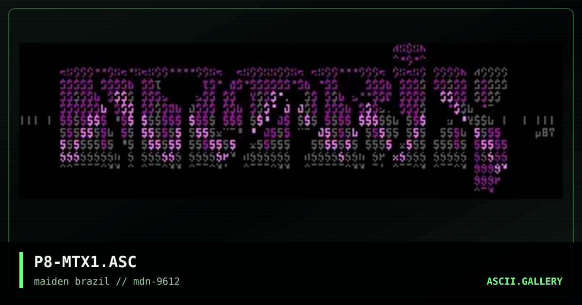 matriX ascii .., by soulphuree, 1996