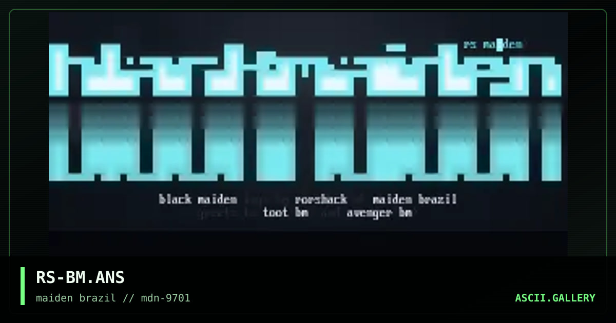 black maiden, by rorshack, 1997