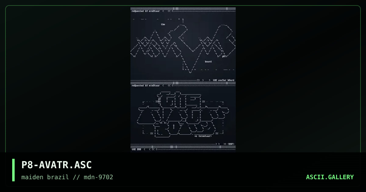 the avaTar bOard logos <mino>, by soulphuree, 1997