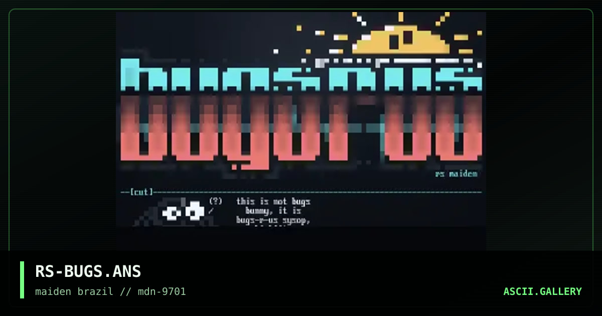 bugs r us, by rorshack, 1997