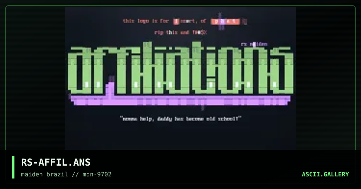 'affiliations' logo, by rorshack, 1997