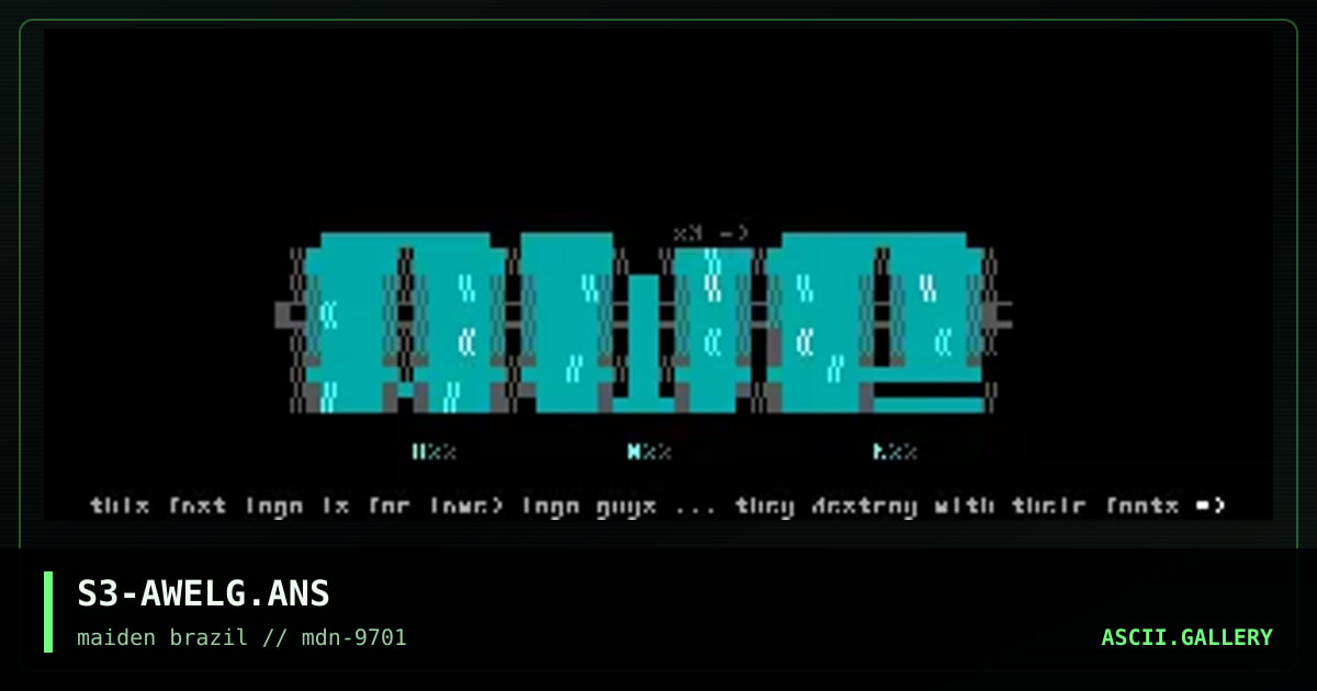 AWE Logo Guys Regards =), by suicide solution, 1997