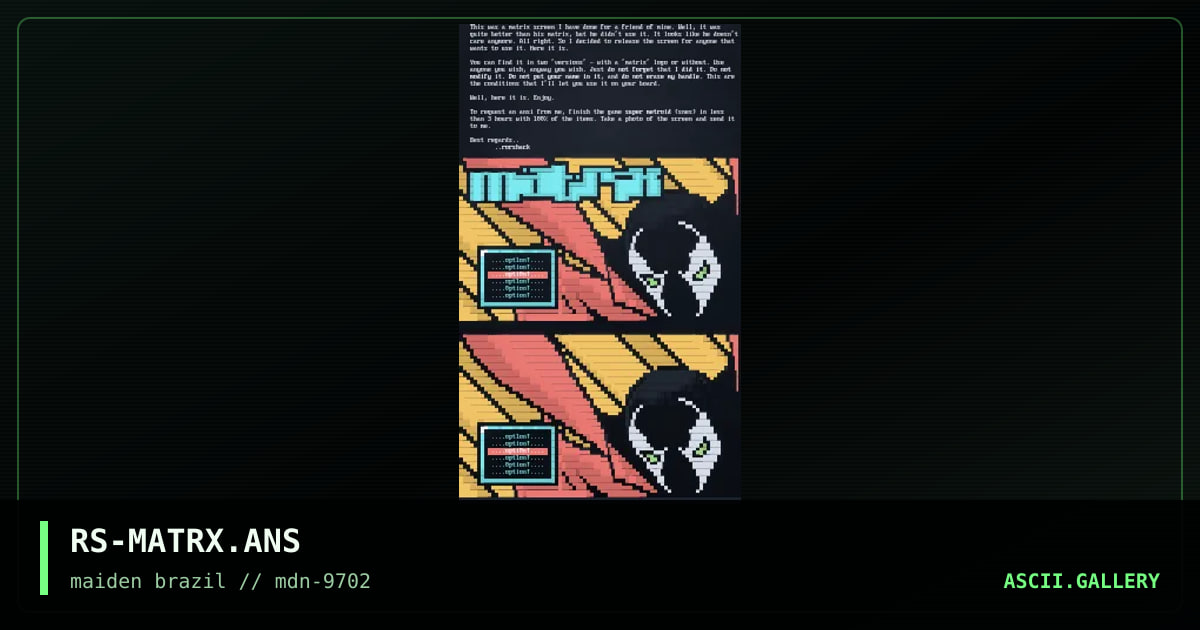 'freeware' logon matrix, by rorshack, 1997