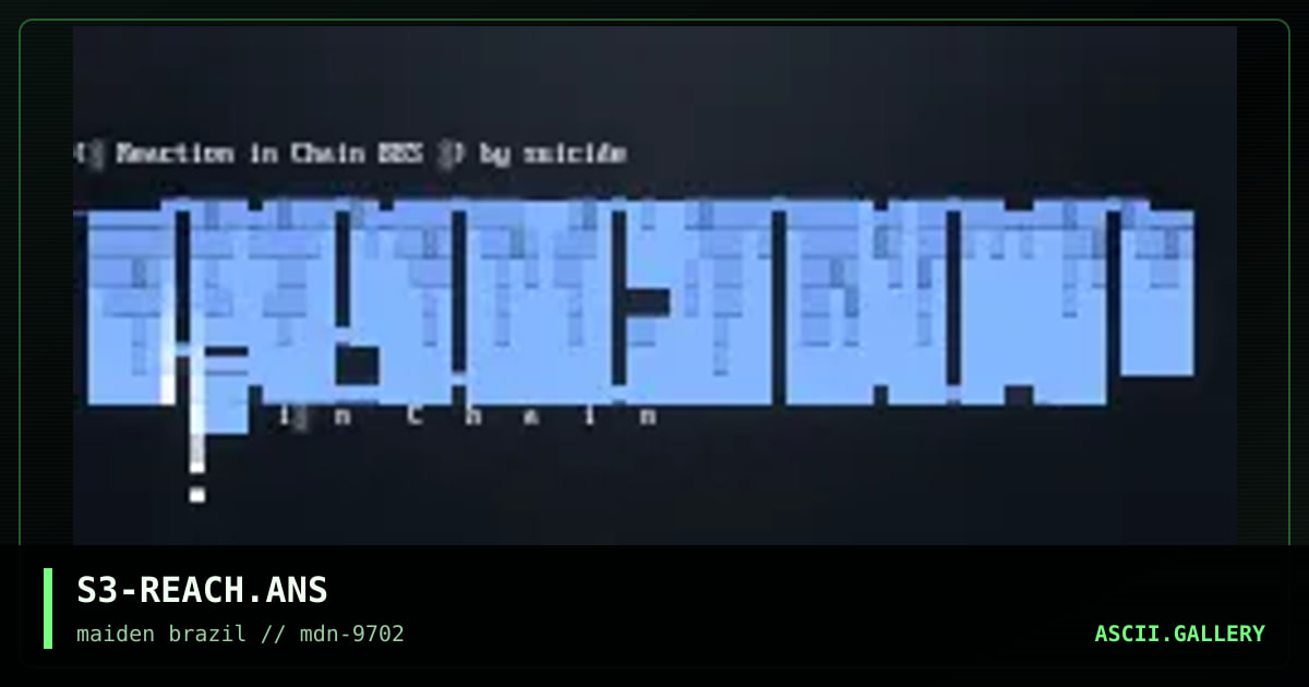 Reaction in Chain BBS, by suicide solution, 1997
