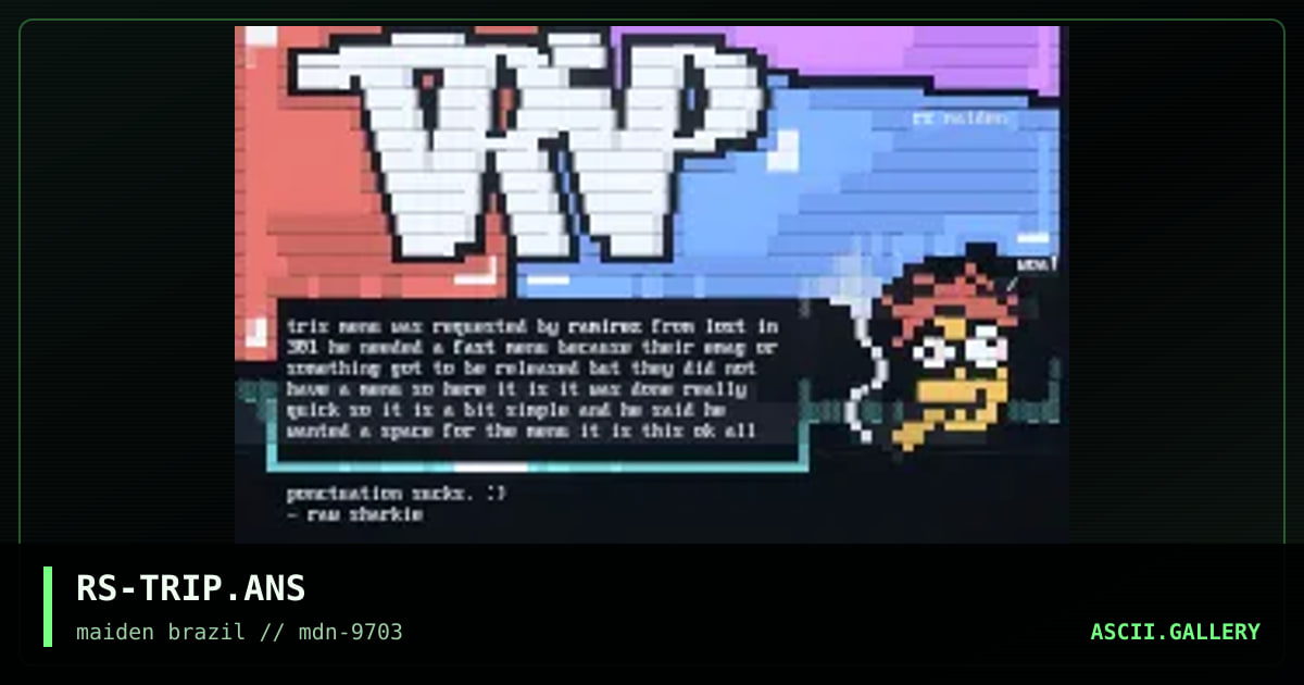 TR1P! emag menu.. done FAST!, by rorshack, 1997