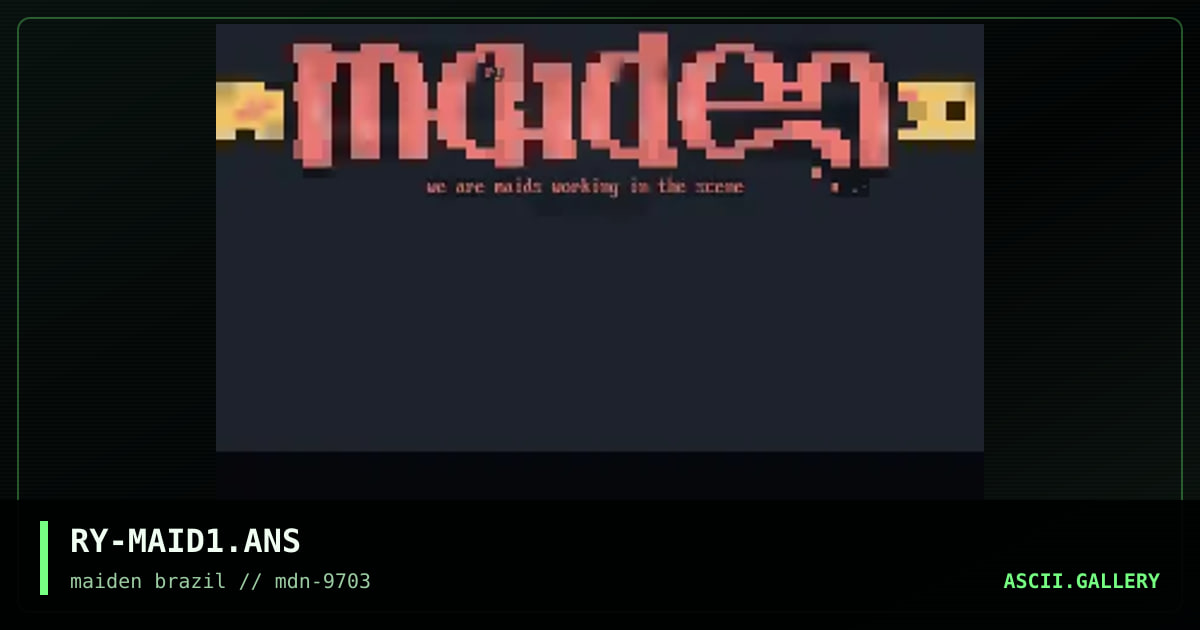Maiden Promo, by royalvoomit, 1997