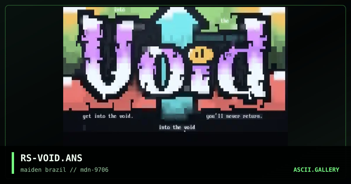 into the v0id, by rorshack, 1997