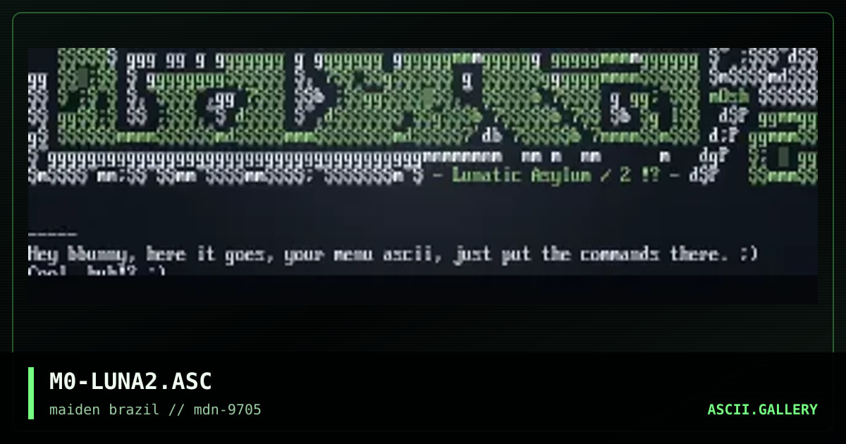 Luna/2 menu ascii, by mosh, 1997