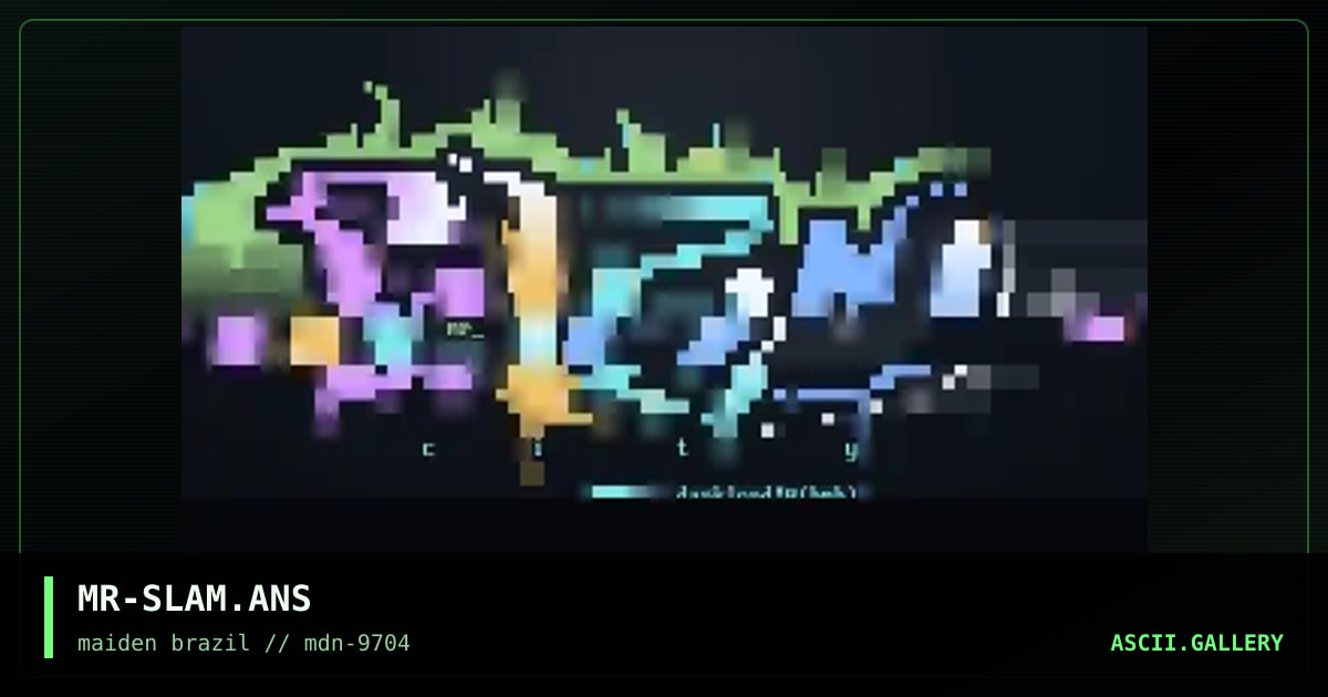 slam city logo, by minotaur, 1997