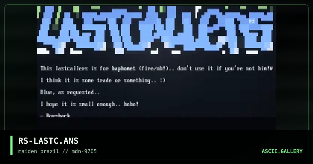 lastcallers, by rorshack, 1997