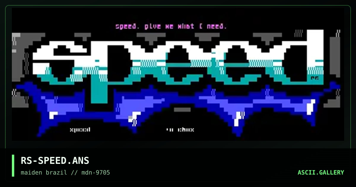 s p e e d, by rorshack, 1997