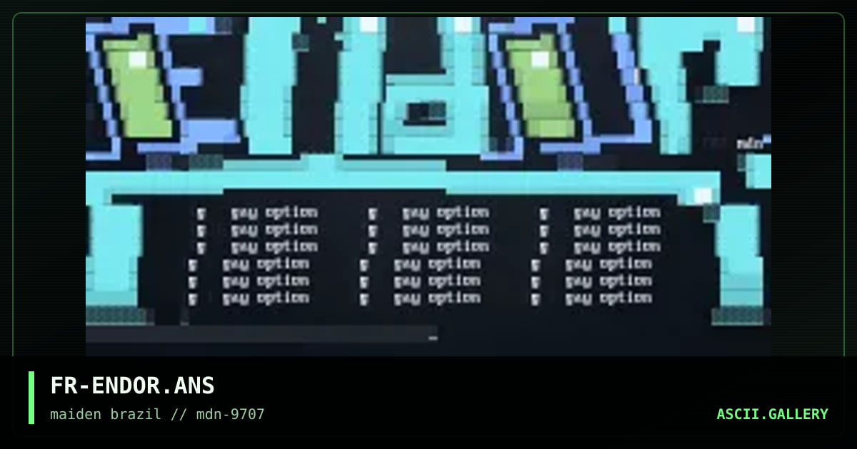 menu for endoooooooooorr, by fear prophet, 1997