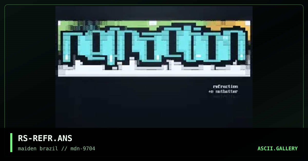 refraction, by rorshack, 1997