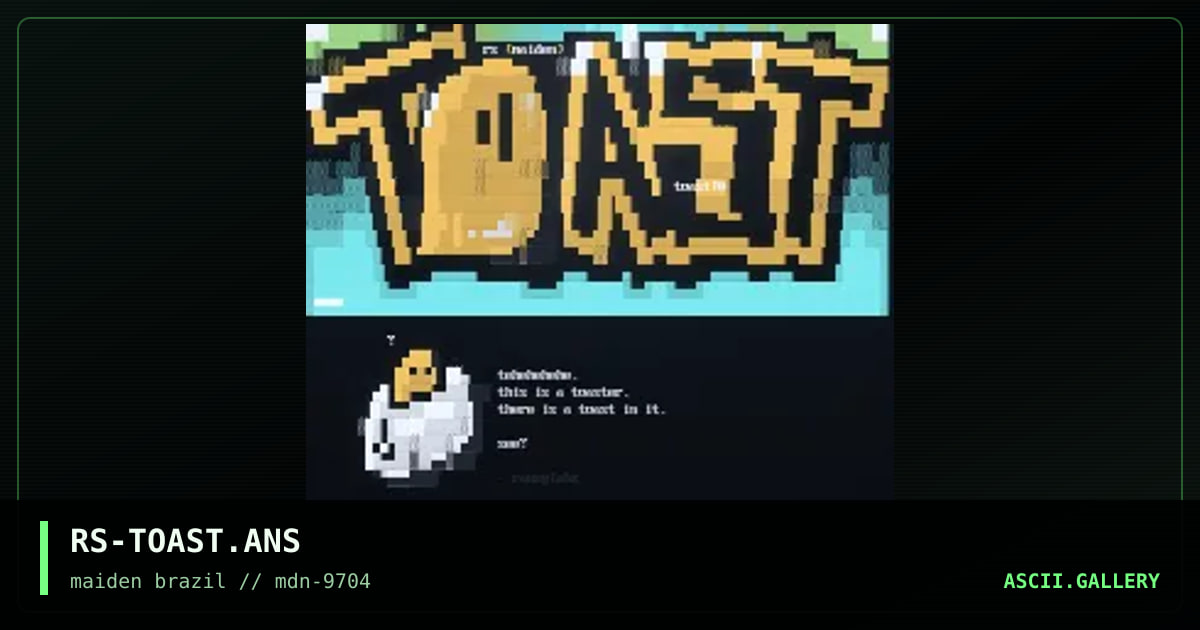 toast, by rorshack, 1997