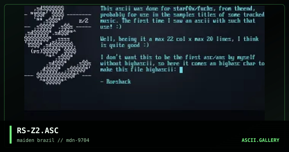 z z twop, by rorshack, 1997
