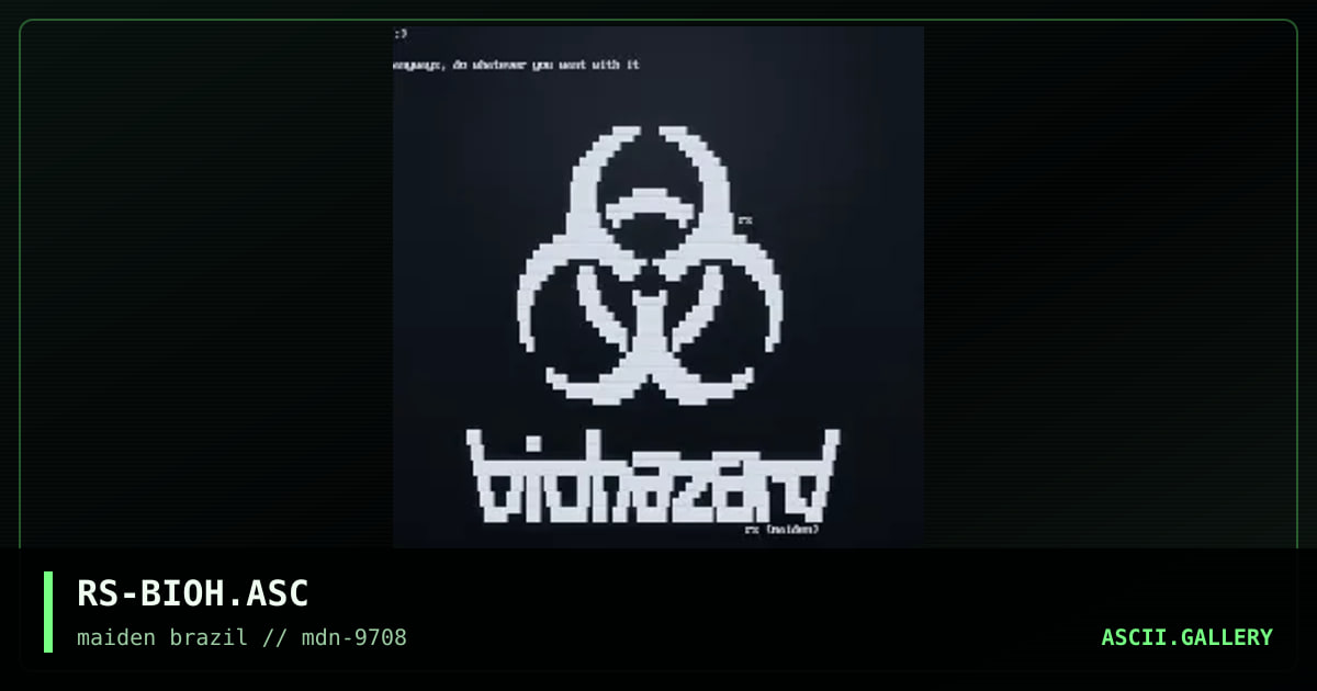 Biohazard logotype, by rorshack, 1997