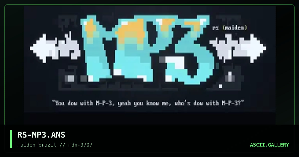 You dow with MP3, yeah you know me, by rorshack, 1997