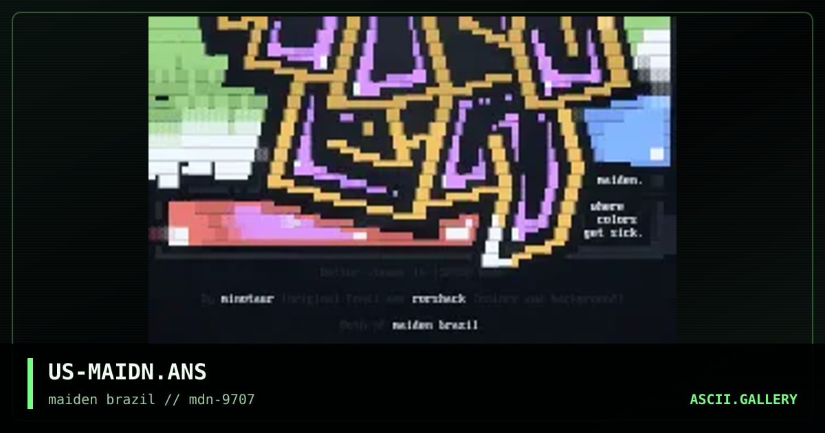 It reads 'maiden'., by rorshack, minotaur, 1997