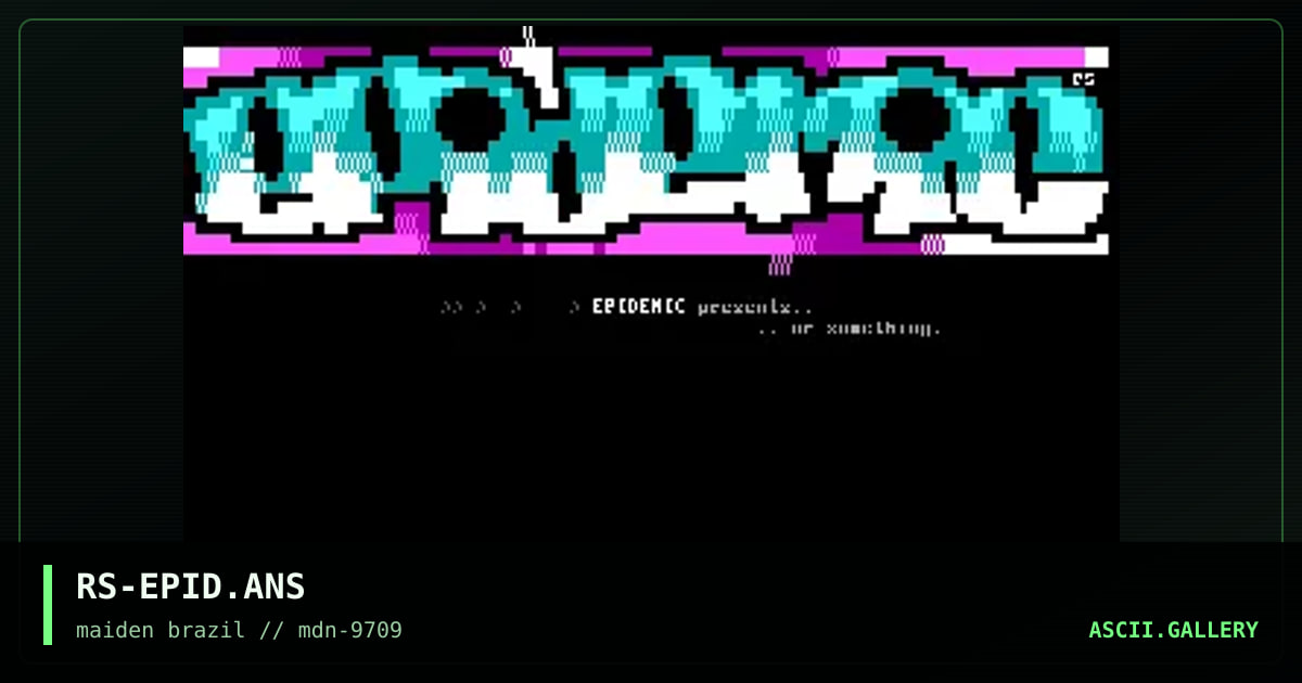 epidemic warez ansi, by rorshack, 1997