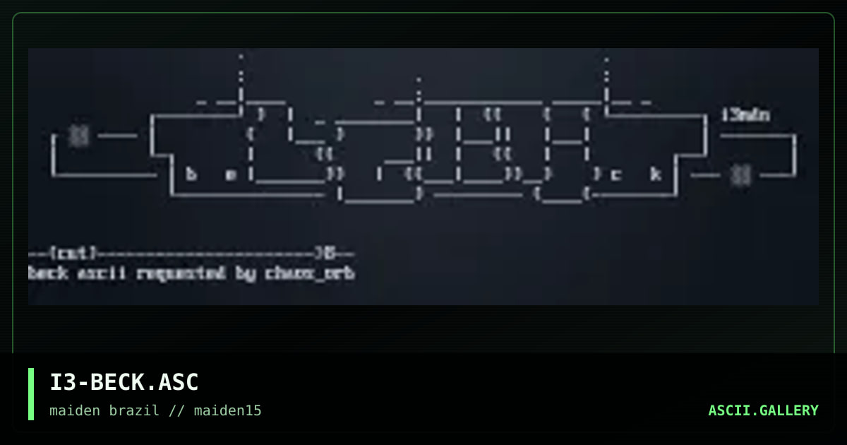 beck ascii!, by islayer, 1998