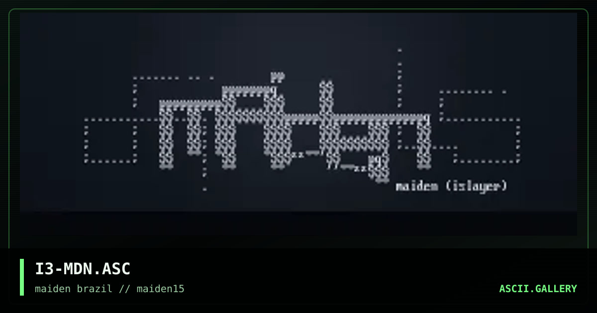 maiden ascii!, by islayer, 1998